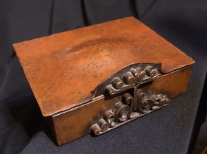 Harry Dixon Vintage Rare Hammered Copper Arts & Crafts Puzzle Box.